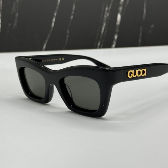 NEW GG1773S 001 GUCCI BLACK GREY CAT EYE WOMEN GUCCI SUNGLASSES - Picture 6 of 12